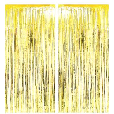 China Metallic 1x2m Tinsel Foil Fringe Curtain Party Photo Booth Props For Party Decorations for sale