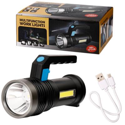 China Outdoor Warehouse Flashlight Usb Zoomable Power Bank Torch Light for sale