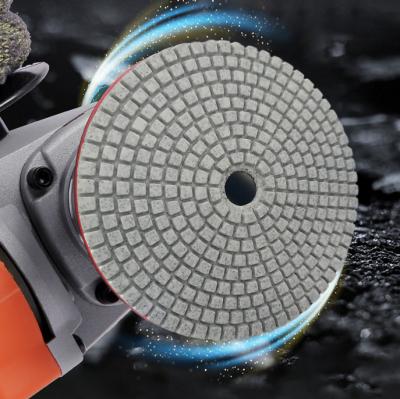 China 4 Inch Quartz Diamond Concrete Polishing Hand Flex Polishing Pads for sale