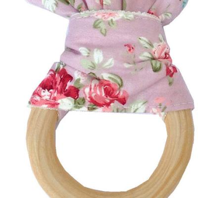 China YDS Toy Baby Teether Wooden Teether Ring Animal Shaped Bracelet Toddler Soft Baby Toy for sale