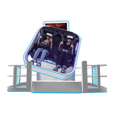 China Wooden Game Center VR Game Chair Flight Simulator 2 9D Vr 360 Spinning Roller Coaster Machine Motion Simulator for sale