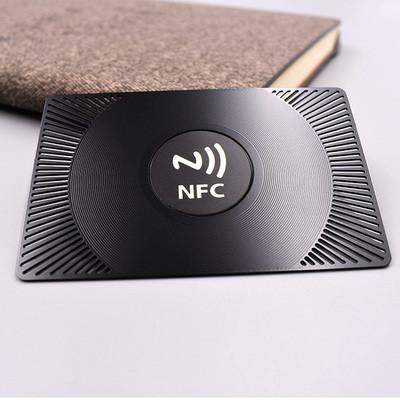 중국 개인화된 스테인리스 금속 카드, 솔질되는 Qr 부호를 위한 비접촉 NFC 명함 판매용