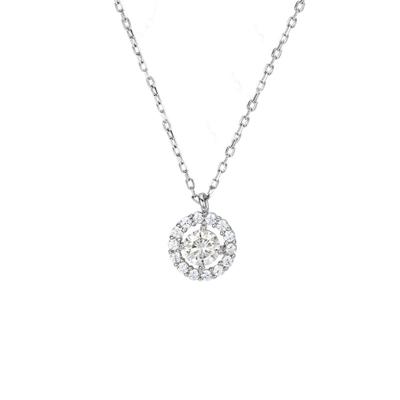 China Top Designer FASHIONABLE Round Pendant Necklace from S925 Sterling Silver Moissanite Diamond Necklace for Women for sale