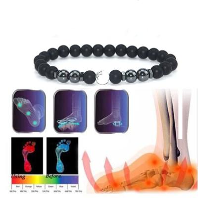 China CLASSIC Explosive Magnet Anklet Fashion Gallstone Black New Product Colorful Stone Frosted Stone Anklet Jewelry for sale