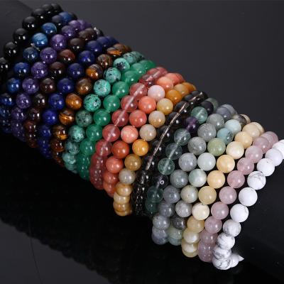 China 2022 FASHIONABLE Luxury Gemstone Bracelet Women Men Agate Beaded Bracelet Crystal Healing Natural Crystal Stretch Bracelet for sale