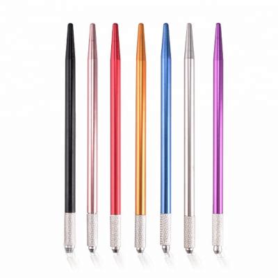 China Hot Selling 3D Fog Eyebrow Microblading Tebori Permanent Manual Semi Permanent Tattoo Pen For 3/4/5R Needles Circular Round Blades for sale