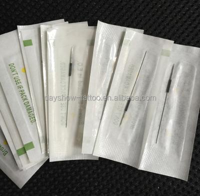 China 50pcs/lot 5pin permanent flat traditional needles permanent makeup microblading manual eyebrow for tattoo machine pen for sale