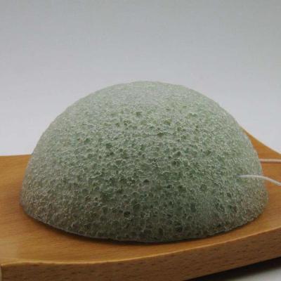 China Bebevisa 100% Natural Eco-Friendly Green Tea Organic Konjac Sponge For Skin Nourishing And Moisturizing for sale