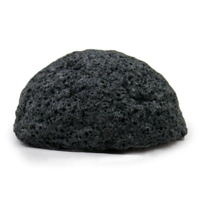 China Facial massage and body cleanser good quality konjac sponge charcoal black bamboo dry good price for sale