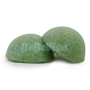 China Face Facial Viable Pure Antioxidant Green Tea Blast Konjac Sponge Konjac Sponge for sale