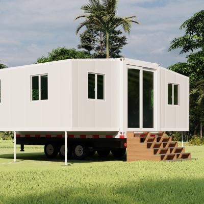 China Mobile Tiny Container Homes Shipping Container House On Wheels for Sale Te koop