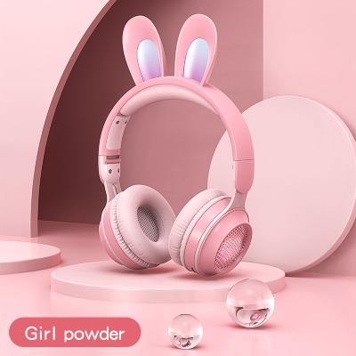 China LED Headband Stereo Bass Noise Canceling Adults Kids Rabbit Girl Bunny Headset Wireless Earphone Cat Ear Headphones for sale