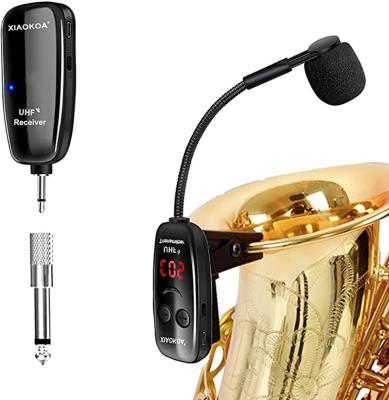 China Saxophone Wireless Microphone Xiaokoa UHF Wireless Clip On Microphone Good Quality Microphone Saxophone Wireless Instrument for sale