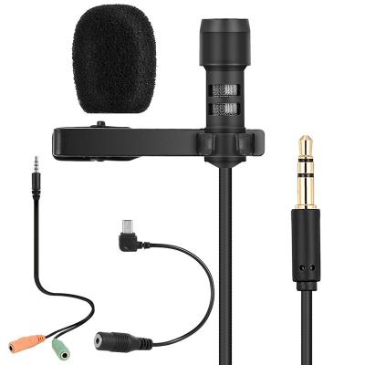 China Professional Omnidirectional Video Recording MIC Lapel Lavalier Microphone Full Set Condenser Grade Audio Video Recording MIC for sale