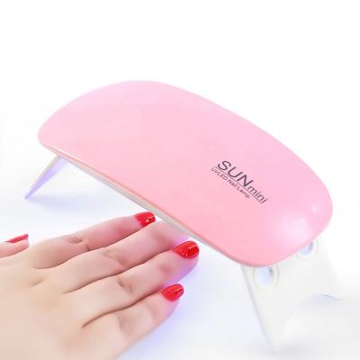 China Nail Art Beauty LED Nail UV Lamp 6W Mini Pink White Nail Dryer for Manicure with USB Interface Lightweight and Portable Convenient for Home Use for sale