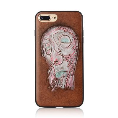 China 4 Luxury Leather Side Wrapped Official Creative Skull Phone Cases Leather Case With Magnetic Ring For iPhone xr x xsMax for sale