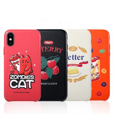 China Waterproof Customized Custom 3D Pattern Phone Case With Magnetic Ring PU Leather Phone Case For iphone X xr xs max for sale