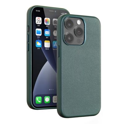 China 2022 New Shockproof Simple Luxury Leather Phone Cases For iPhone 13 Pro Max With Metal Button For iPhone 13 for sale