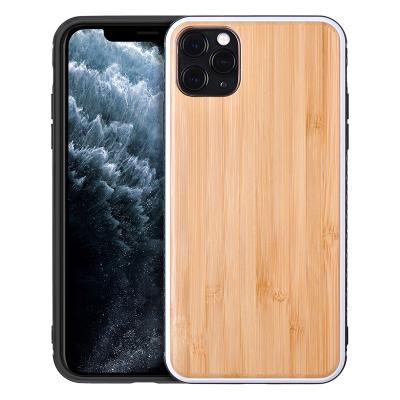 China Factory Customized Natural Literary White Bamboo Simple Wooden iPhone 11 Case Waterproof For iphone 11 Wooden Case for sale