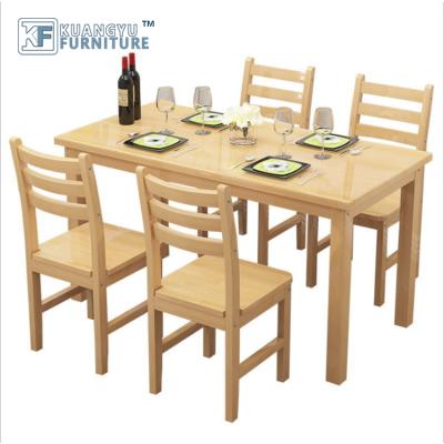 China Contemporary Modern Restaurant Furniture Quality Solid Wood Dining Table Sets for sale