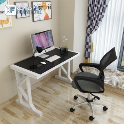 China Other Modern High Quality Metal Frame Glass Computer Desk for sale