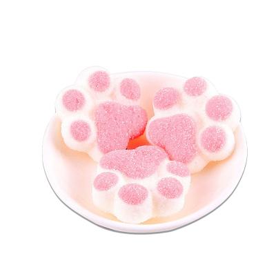 China Ready to be served Children  Creative Leisure Gummy Wholesale New Pink Cat Claw Marshmallow Gummy for sale