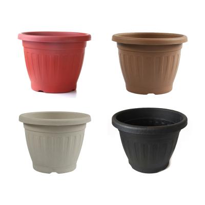 China Factory price wholesale CLASSIC hard plastic round flower pots planter for sale