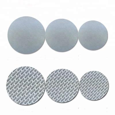 China Easy Peel Food Grade Aluminum Foil Induction Seal One Piece Aluminum Lid Easy Peel For Plastic Bottles for sale