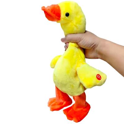 China Electric Yellow Stuffed Duck Plush Toy Singing Dancing And Walking Toys for sale