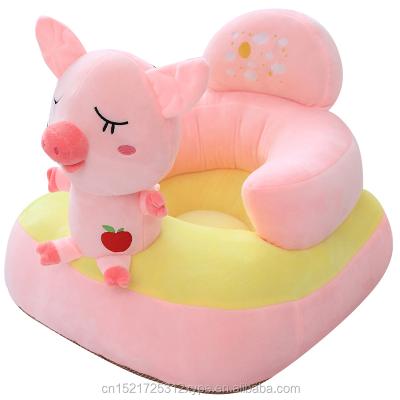 China Super Soft Plush Pillow Back Cartoon Animal Sofa Seat Toy For Kids Baby Feeding Chair for sale