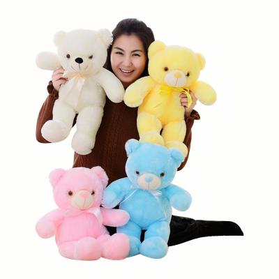 China Factory Direct Sale Plush Led Teddy Bear 50cm Plush Toy 30cm 75cm LED Light Glow Teddy Bear for sale