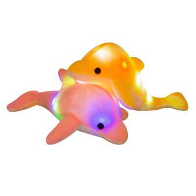 China Creative Cute Colorful Plush LED Plush Toy Stuffed Dolphins Toy For Kids Game for sale