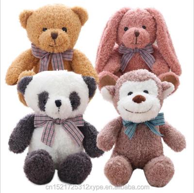 China Hot new plush manufacturing style foreign trade jungle series of teddy bear monkey rabbit rabbit panda plush toy for sale