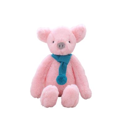 China Wholesale Soft Plush Pink Plush Toy Scarf Pig Stuffed Pink Plush Pig Gifts For Kids for sale