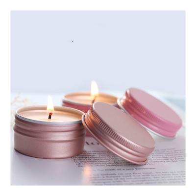 China New Scented Arrive Natural Soy Wax Tinplate Turn-Lids Decorative Moving Scented Candle for sale