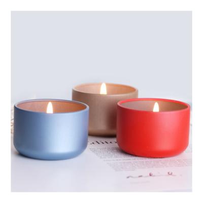 China Wholesale Natural Scented Decorative Moving Multiple Solid Color Tinplate Soy Wax Scented Candle for sale