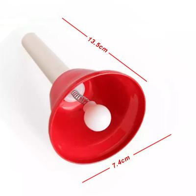 China Musical Toy Orff Percussion Metal Handle Bell 8 Tones Office Music Bells Rainbow Color Bell Set for sale