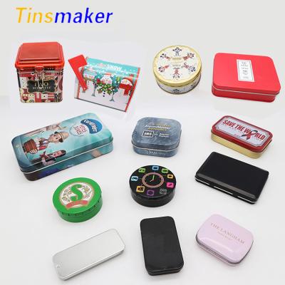 China Recycled Materials OEM High Quality Tinplate Seamless Construction Printed Lip Balm 1oz 2oz 3oz 4oz 6oz 8oz 12oz Round Canisters 8Oz Mini Tin for sale