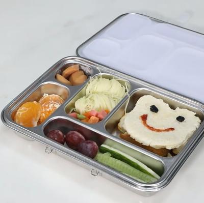 China 2022 Hot Sale Aohea Stainless Steel Plastic Bento Kids Children School Lunch Box Freshness Preservation for sale