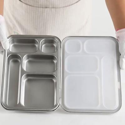 China 2022 Plastic Aohea Stainless Steel PP Microwave Food Meal Prep Container Freshness Storage With Lid Bento Lunch Box for sale