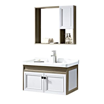 China Sale Modern Whole Bathroom Vanity With Sink Bathroom Cabinet Set Cheap Price Carbon Fiber Wall Mounted Vanities With Mirror Cabinet for sale