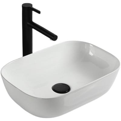 China Modern Bathroom Sink Art Ceramic Basin Above Counter Basin Pebble Shape Sink Used In Bathroom for sale