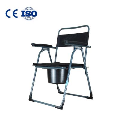 China China Hot Selling Stainless Steel Adjustable Hospital Folding Walker Steel Commode Chairs Potty Chair Adult For Elderly for sale