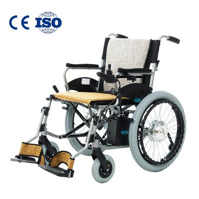 China Alumminum Ally 2021 Amazon Hot Sales Easy Move Folding Power Used Electric Power Lightweight Foldable Wheelchairs For Sale for sale