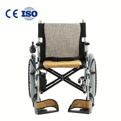 China Brand New Alumminum Alloy Electric Power Wheelchair Portable Foldable Power Wheelchair Battery for sale