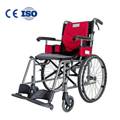 China Home Aluminum Alloy Wheelchair Supplier Price Steel Aluminum Hospital Used Manual Portable Folding Lightweight Wheelchair For Sale for sale