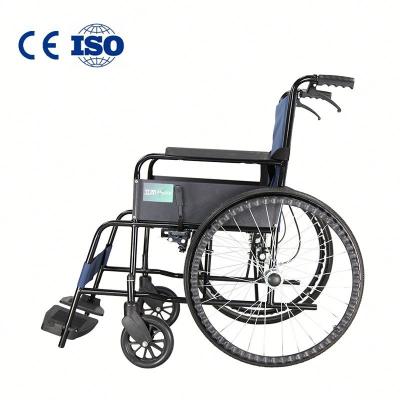 China Steel Professional Folding Wheelchair Commode Wheelchair Height Adjustable Seat Wheelchair With Low Price for sale