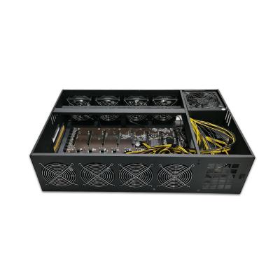 China With system PSU motherboard server case. 8gpu Fan Case Computer 8 Fans Motherboard Chassis Rack 8gpu for sale