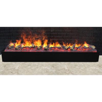 China Contemporary 1500 Cassette RGB LED Log Set Atomization Fire Steamer Fireplace Smoke Flame Effect Water Vapor for sale