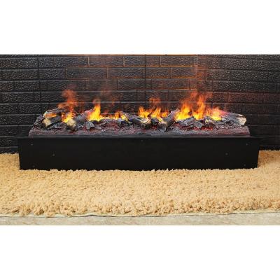 China Contemporary 1000 Cassette RGB LED Log Set Mist Fireplace Steam Smoke Fireplace Water Water Flame Effect Multi Flame Colors Wood Top for sale